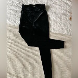 Express Black Velvet Leggings